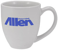 Ceramic Mugs: 16oz White Bistro Coffee Mugs